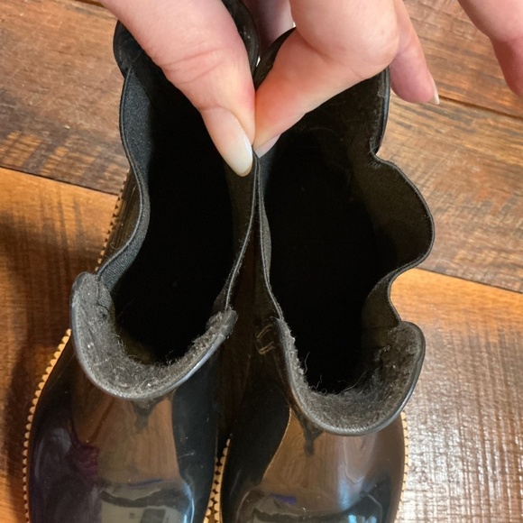 Lemon Jelly Women’s Black Gloss Chelsea Rain Boots Size 37 (US 6.5–7) - Picture 10 of 13